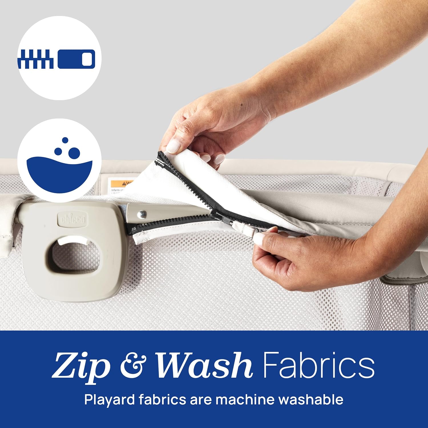 : Chicco Alfa Lite Lightweight Travel Playard, Portable Playpen for Babies and Toddlers, Snap-Open/Compact Fold Design, 13 lbs., Baby Travel Essential | Dove/Beige : Baby