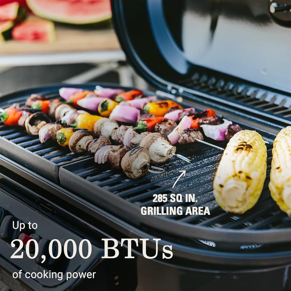 : Coleman RoadTrip 285 Portable Stand-Up Propane Grill with 3 Adjustable Burners & Instastart Ignition, 20,000 BTUs of Power for Outdoor Cooking, Camping, Tailgating, Grilling, BBQs, & More : Sports & Outdoors