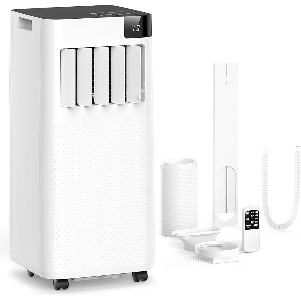 ZAFRO 10,000 BTU Portable Air Conditioners, 4 Modes Portable AC Unit with Fast Cooling/Energy Efficient/Remote/24Hrs Timer for Bedroom/Dorms/Indoor Rooms, White : Home & Kitchen