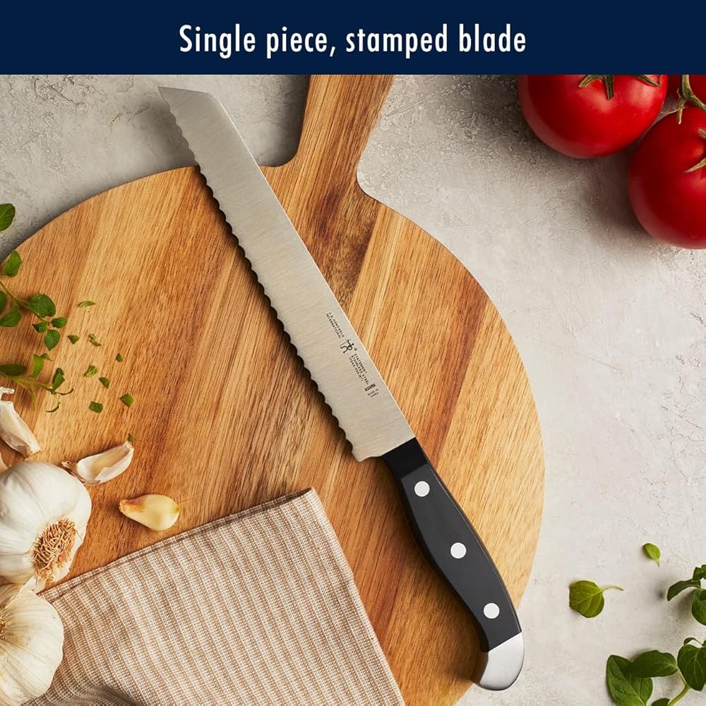 HENCKELS Premium Quality 15-Piece Knife Set with Block, Razor-Sharp, German Engineered Knife Informed by over 100 Years of Masterful Knife Making, Lightweight and Strong, Dishwasher Safe: Block Knife Sets: Home & Kitchen
