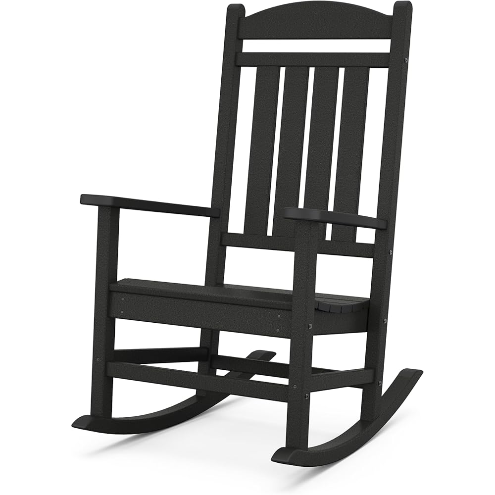 POLYWOOD Presidential Rocking Chair in Black