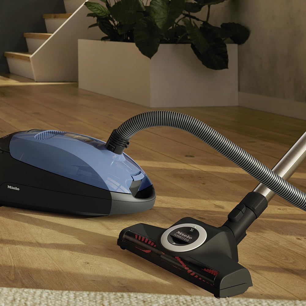 - Miele Classic C1 Turbo Team Bagged Canister Vacuum, Tech Blue - Portable, Household