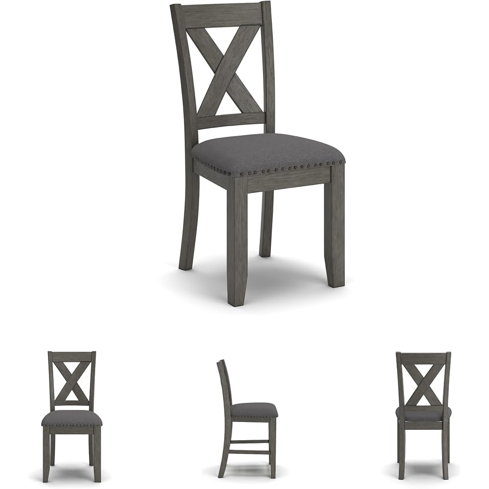 - Signature Design by Ashley Caitbrook Rustic 7 Piece Dining Set, Include Table and 6 Chairs, Gray - Table & Chair Sets