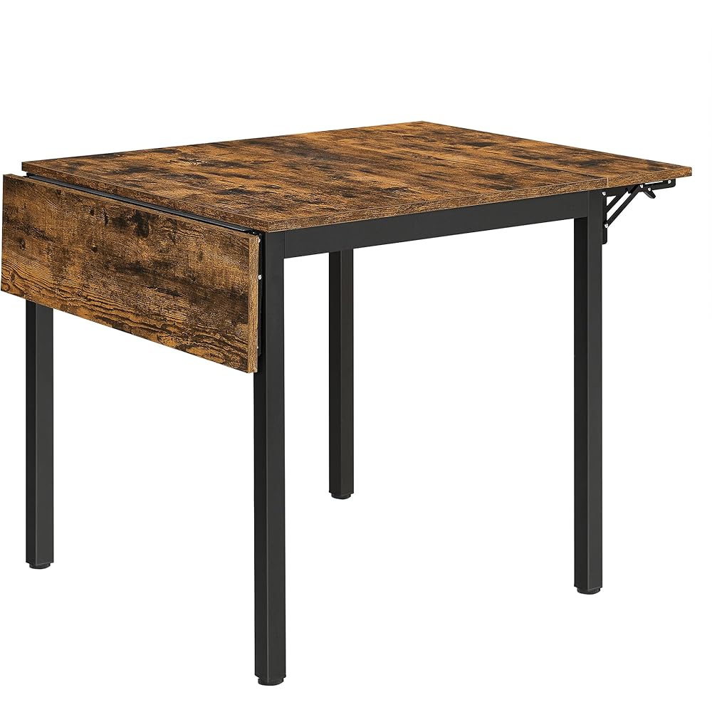 - VASAGLE Folding Dining Table, Drop Leaf Extendable, for Small Spaces, Seats 2-4 People, Industrial, 33.3 x 30.7 x 30 Inches,Brown - Tables