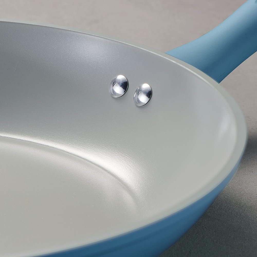 Tramontina Solara 14-Piece Ceramic Non Stick Cookware Set with Lids, Heavy-Gauge Aluminum Pots and Pans Kitchen Set with Nonstick Coating, Dishwasher and Oven Safe (Blue): Home & Kitchen