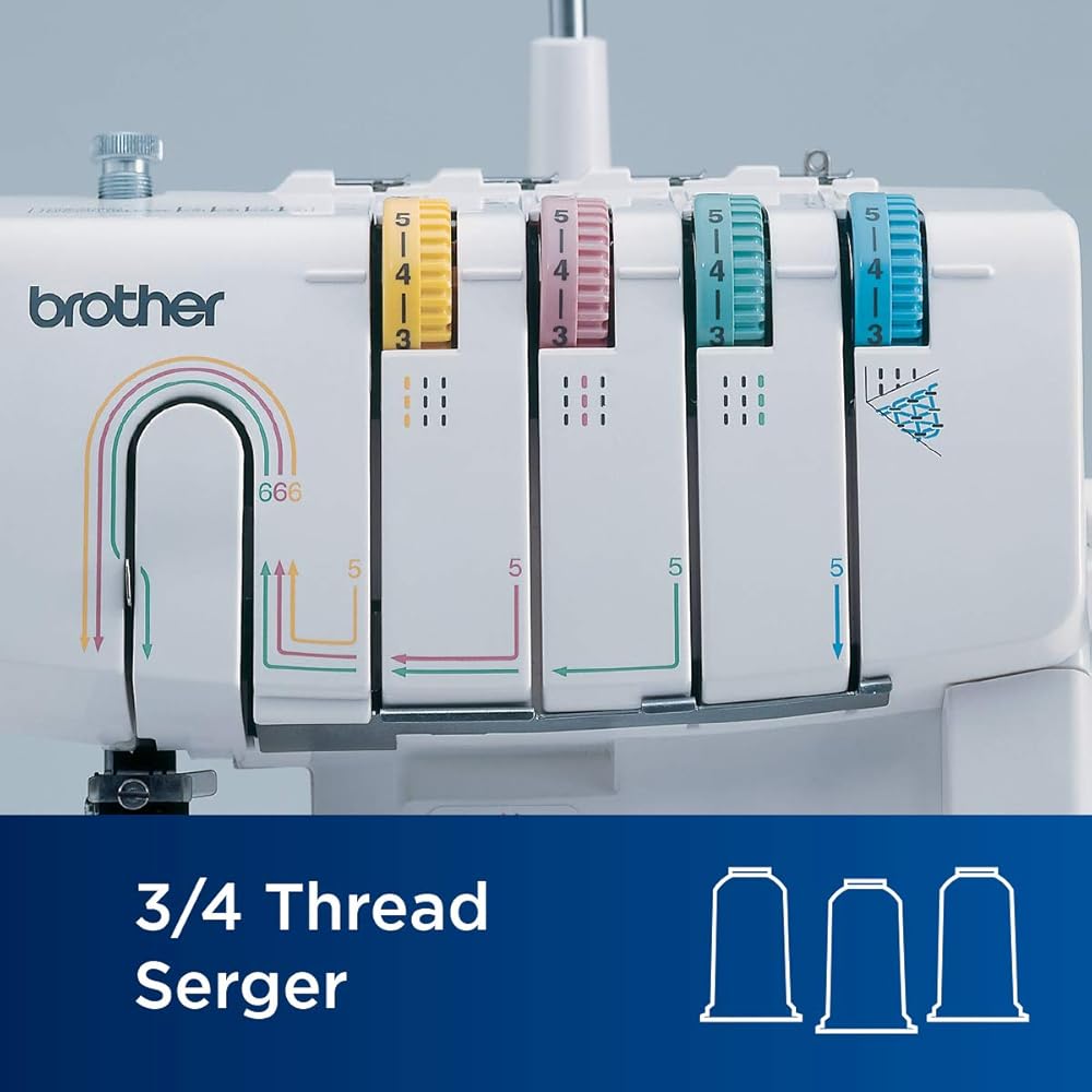 Brother Coverstitch Serger, 2340CV, Sturdy Metal Frame, 1,100 Stitches Per Minute, Trim Trap, Included Snap-on Presser Feet