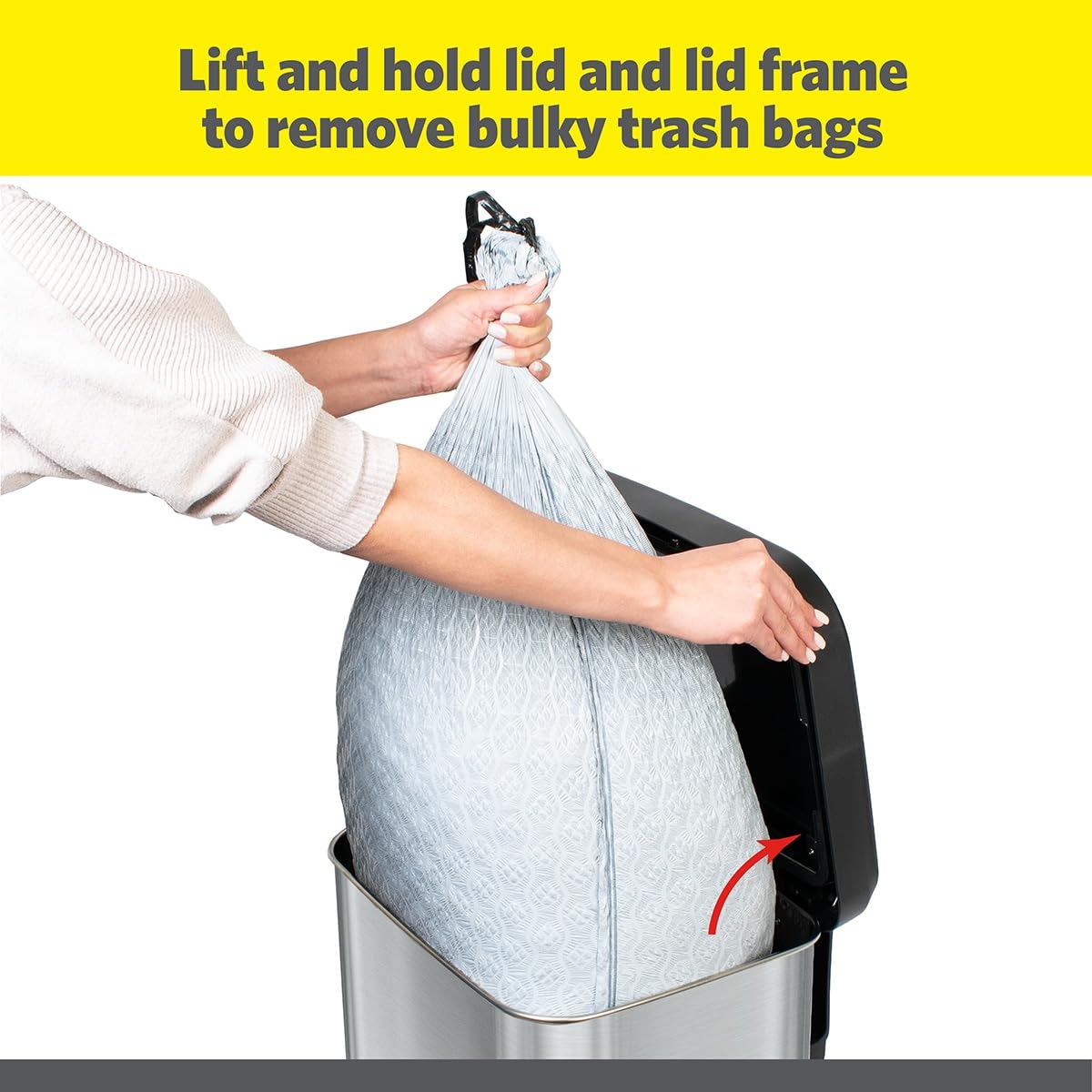 Glad Stainless Steel Step Trash Can with Clorox Odor Protection | Large Metal Kitchen Garbage Bin with Soft Close Lid, Foot Pedal and Waste Bag Roll Holder, 20 Gallon, Stainless : Industrial & Scientific