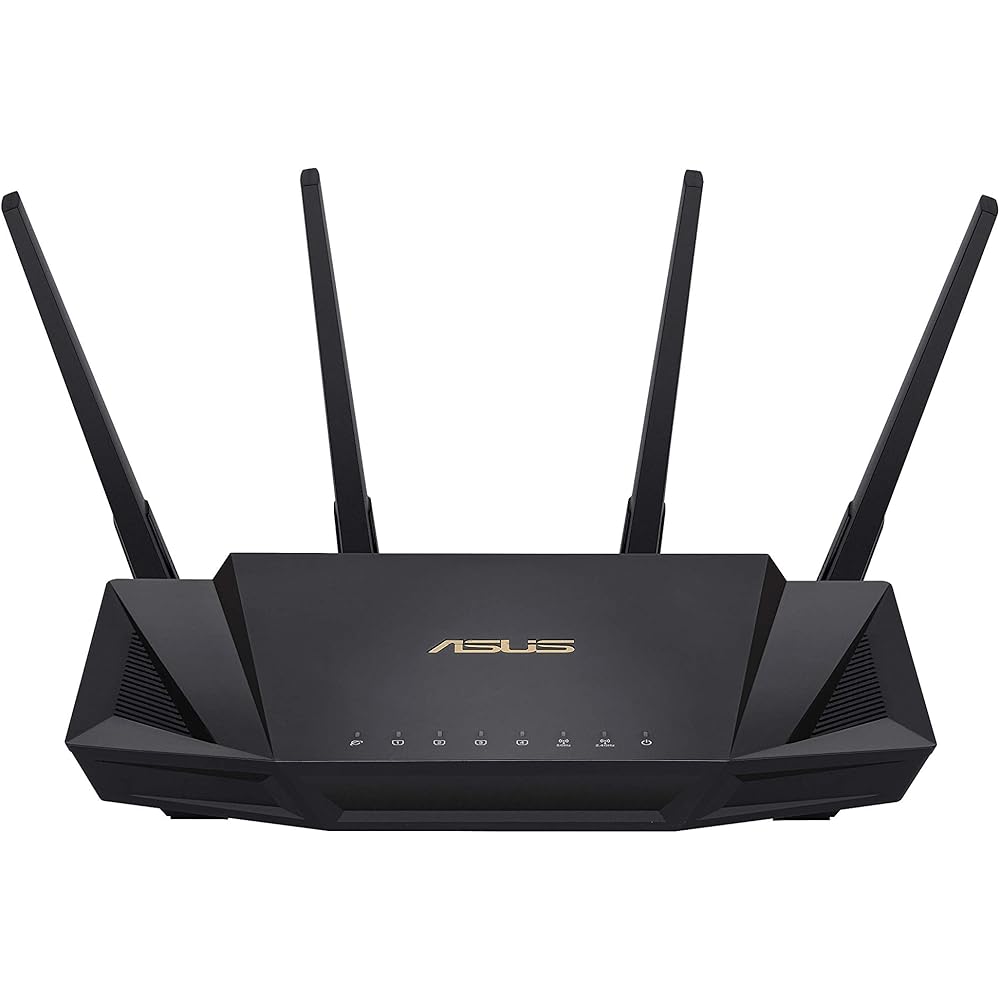 ASUS RT-AX3000 Ultra-Fast Dual Band Gigabit Wireless Router - Next Gen WiFi 6, Adaptive QoS, and AiProtection by Trend Micro | 1x WAN, 4x 1G LAN, 1x USB 3.0 - AiMesh Compatible