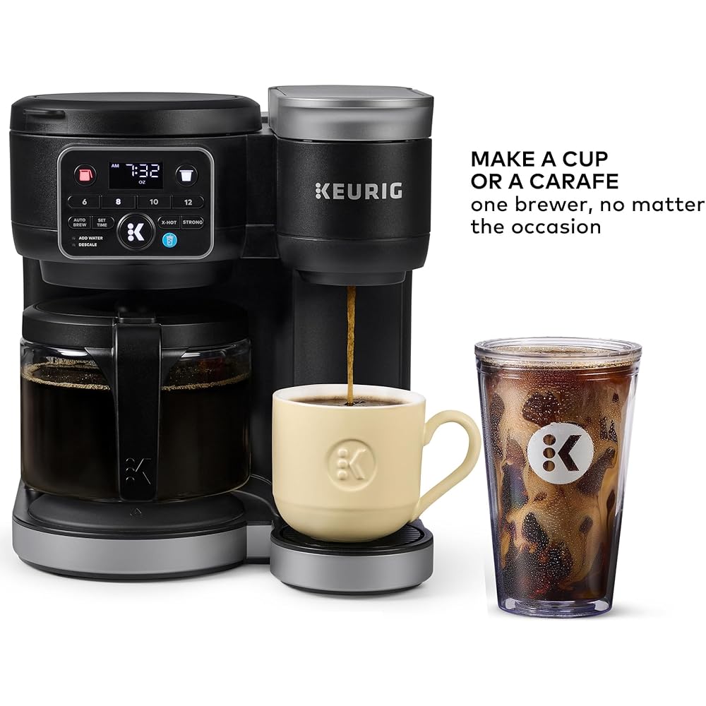 Keurig K-Duo Hot & Iced Single Serve & Carafe Coffee Maker, MultiStream Technology, 72oz Reservoir (Gen 2): Home & Kitchen