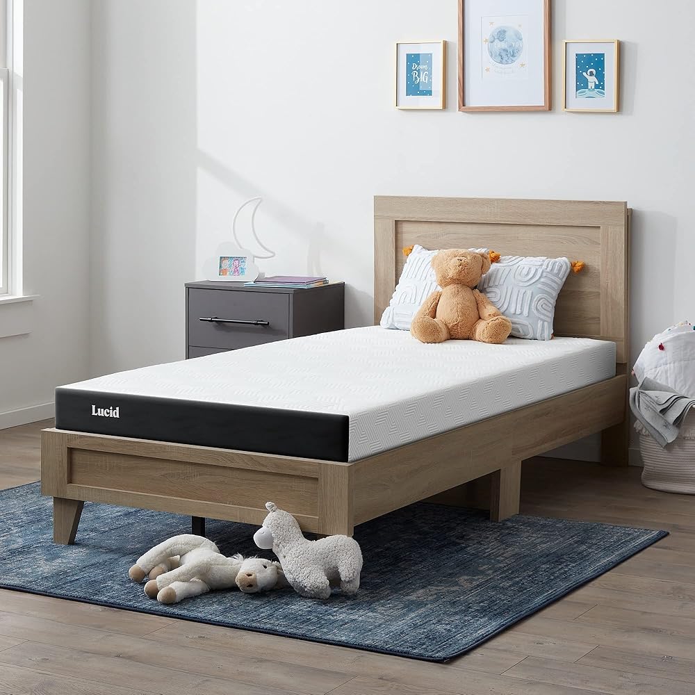 Lucid 5 Inch Gel Memory Foam Mattress - Firm Feel - Gel Infusion - Memory Foam Infused with Bamboo Charcoal - Breathable Cover - Twin : Home & Kitchen