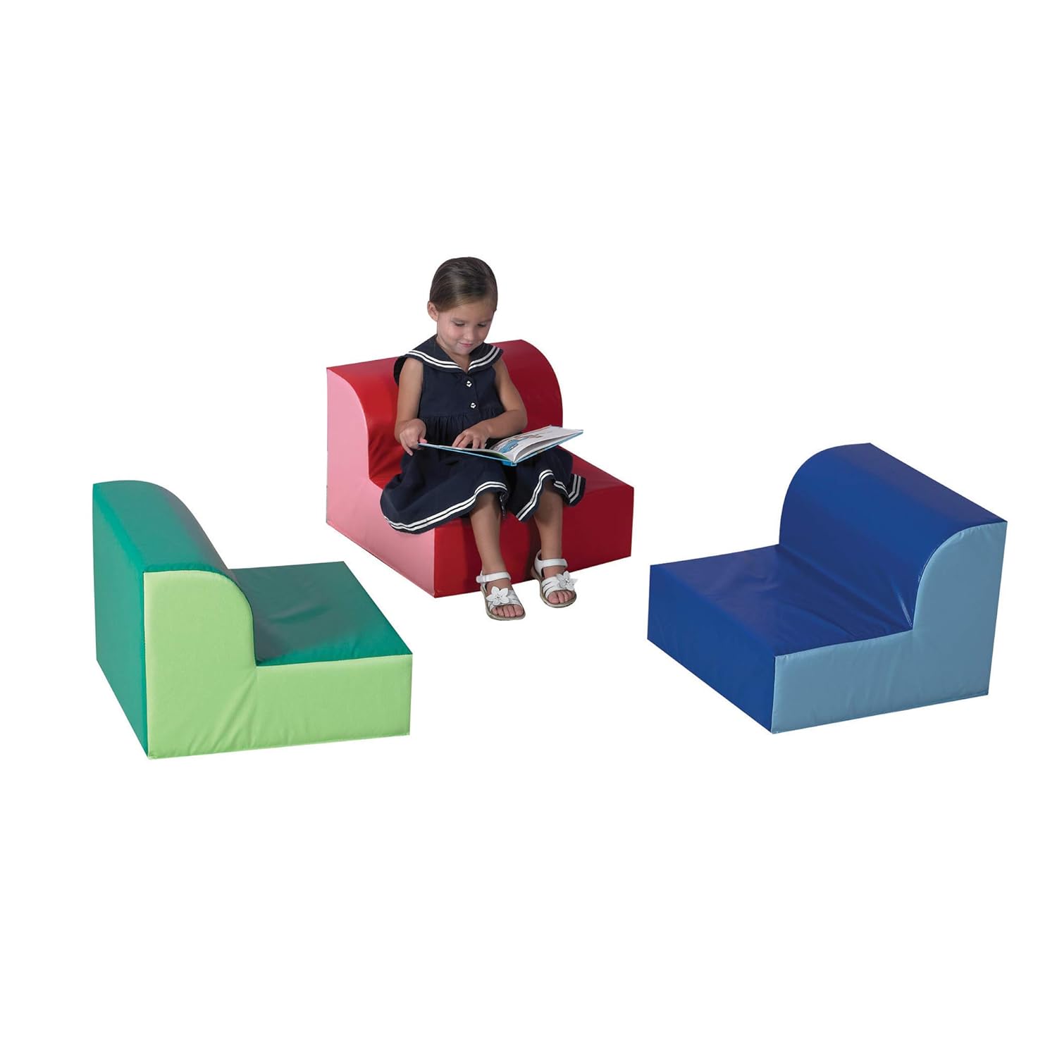 Children's Factory Library Trio Cozy Kids Chairs, Toddler Flexible Seating Classroom Furniture for Preschool or Daycare, 3-Pack: Industrial & Scientific