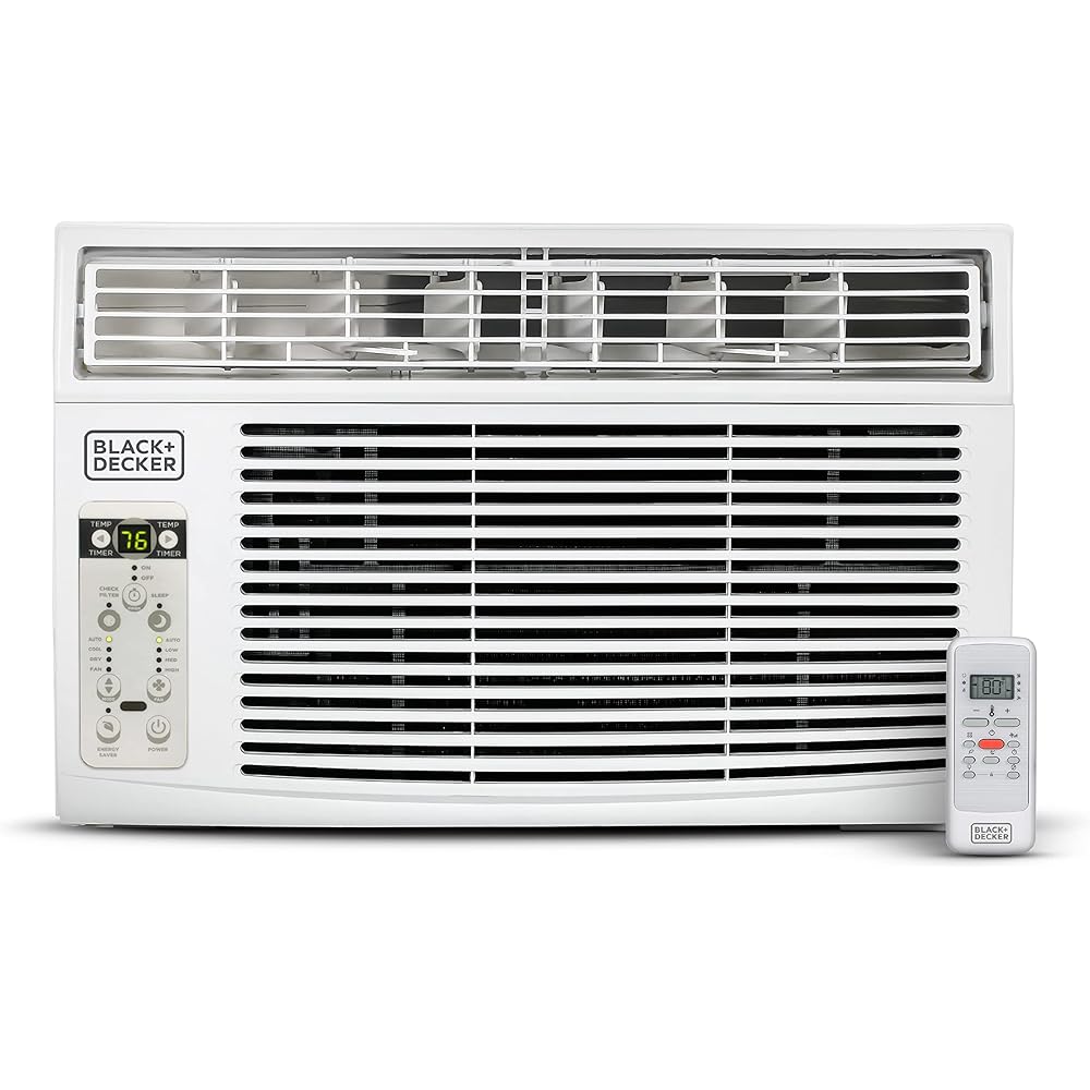 BLACK+DECKER Window Air Conditioner 12000 BTU, AC Window Unit Cools Up to 550 Square Feet, Window AC Unit with Remote Control, 3 Cooling Speeds and Fan Only Function, BD12WT6, White : Home & Kitchen