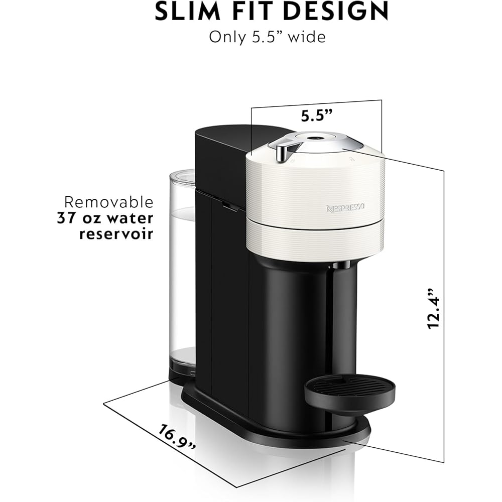 Nespresso Vertuo Next Coffee and Espresso Maker by De'Longhi, White: Home & Kitchen