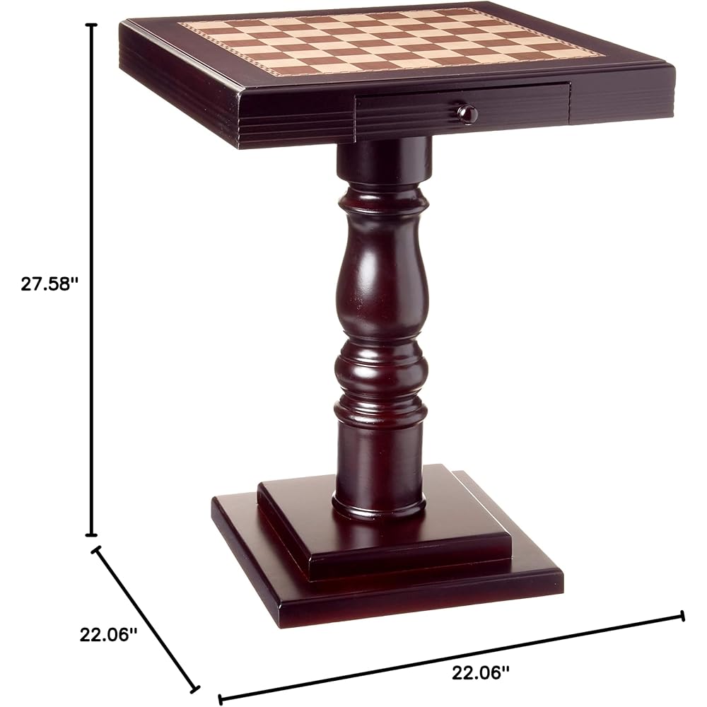 Frenchi Furniture Table, 22.58 x 22.06 x 22.06 in, Mahogany : Home & Kitchen