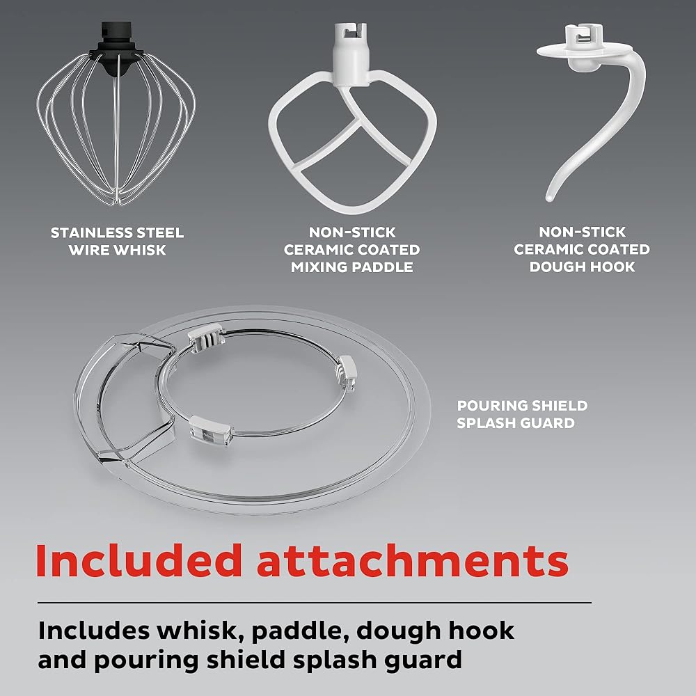 Instant Pot 6-Speed 6.3-Qt Stand Mixer with Stainless Steel Bowl, Base Black: Home & Kitchen