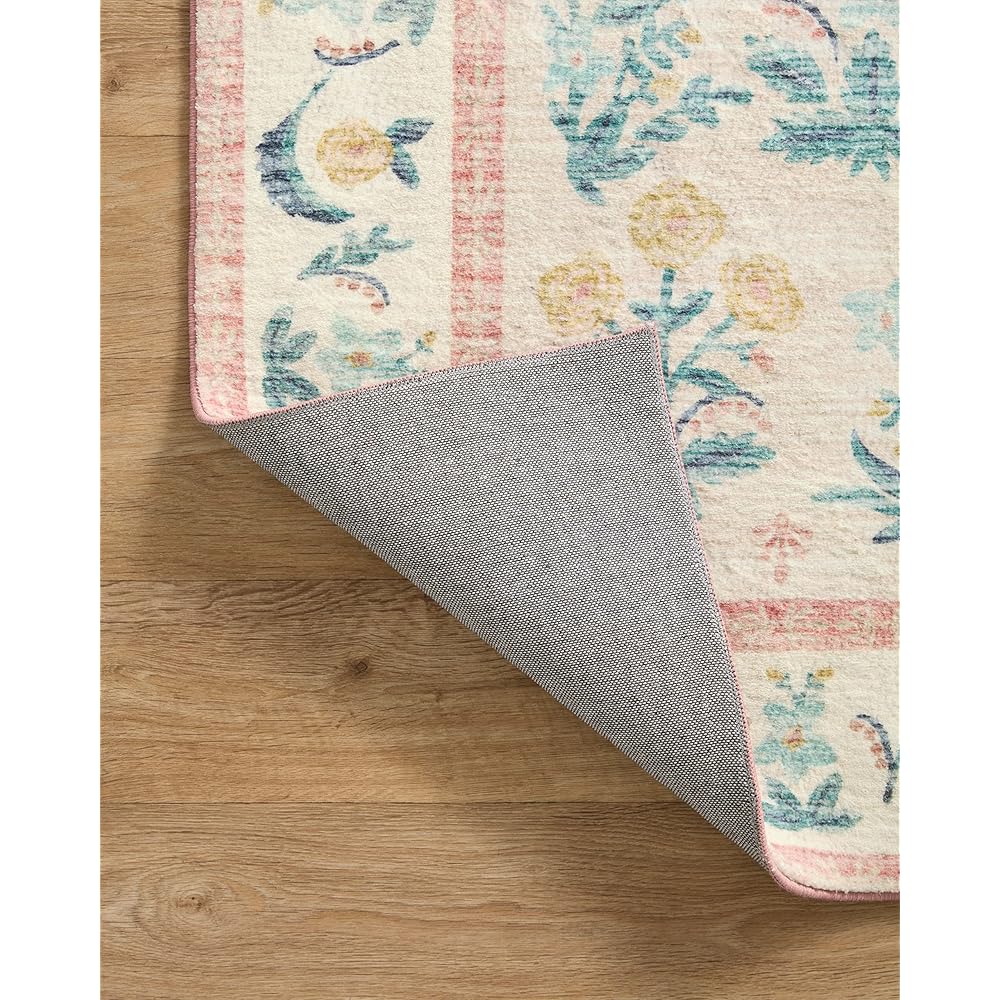 Loloi Rifle Paper Co. Eden Collection EDE-01 Mughal Rose Blush 5'-0