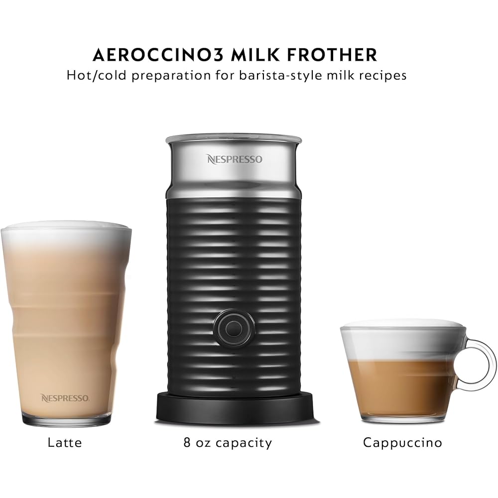 Nespresso VertuoPlus Coffee and Espresso Machine by De'Longhi with Milk Frother, Ink Black: Home & Kitchen