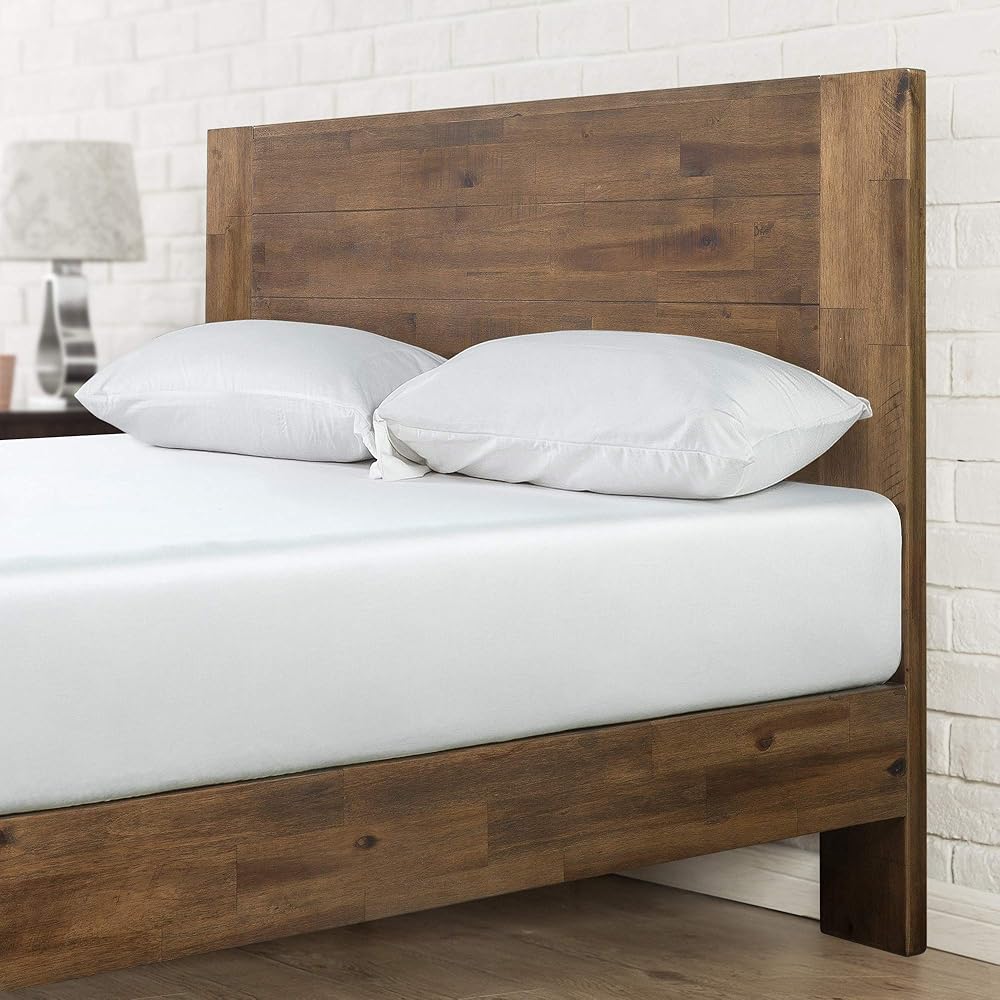 ZINUS Tonja Wood Platform Bed Frame with Headboard, Mattress Foundation with Wood Slat Support, No Box Spring Needed, Easy Assembly, Queen : Home & Kitchen