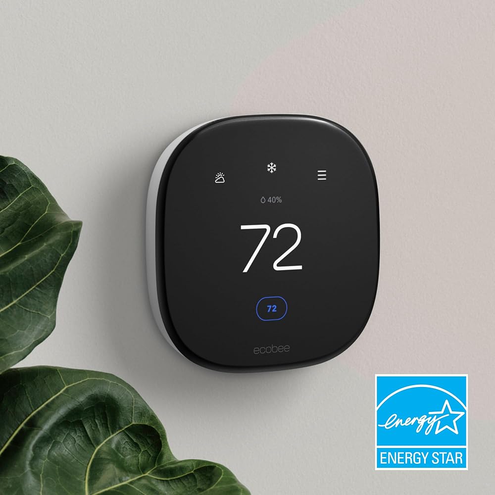 ecobee Smart Thermostat Enhanced - Programmable Wifi Thermostat - Works with Siri, Alexa, Google Assistant - Energy Star Certified - Smart Home -