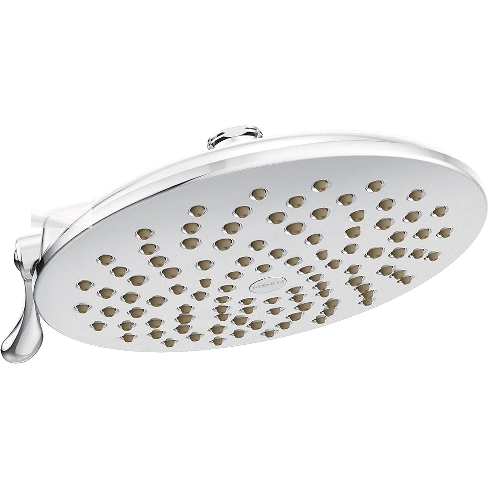 Moen Velocity Chrome Two-Function Rainshower 8-Inch Shower Head with Immersion Technology for a High-Pressure Rinse, S6320 - Fixed Showerheads -