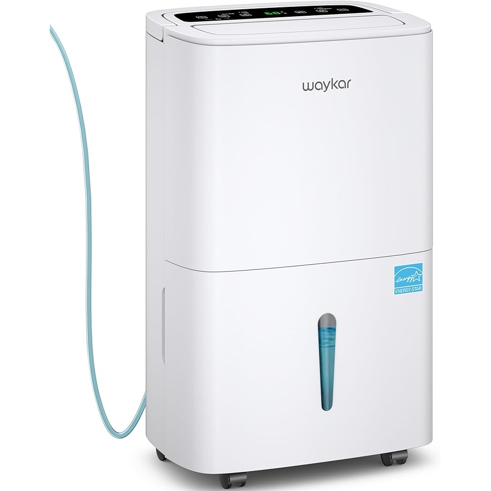 - Waykar 150 Pints Energy Star Dehumidifier with Pump for Spaces up to 7,000 Sq. Ft at Commercial and Industrial Large Room, Warehouse, Home, Basement, Bedroom with Drain Hose, Auto Defrost, Self-Drying