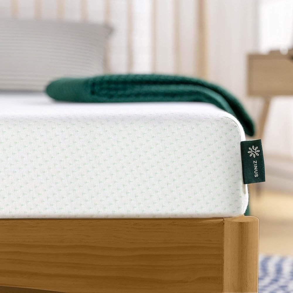 ZINUS 5 Inch Memory Foam Mattress, Narrow Twin, Fiberglass-Free, Medium Firmness, Day, Trundle & Bunk Bed Compatible, Certified Safe Foams & Fabric, Mattress in A Box, White