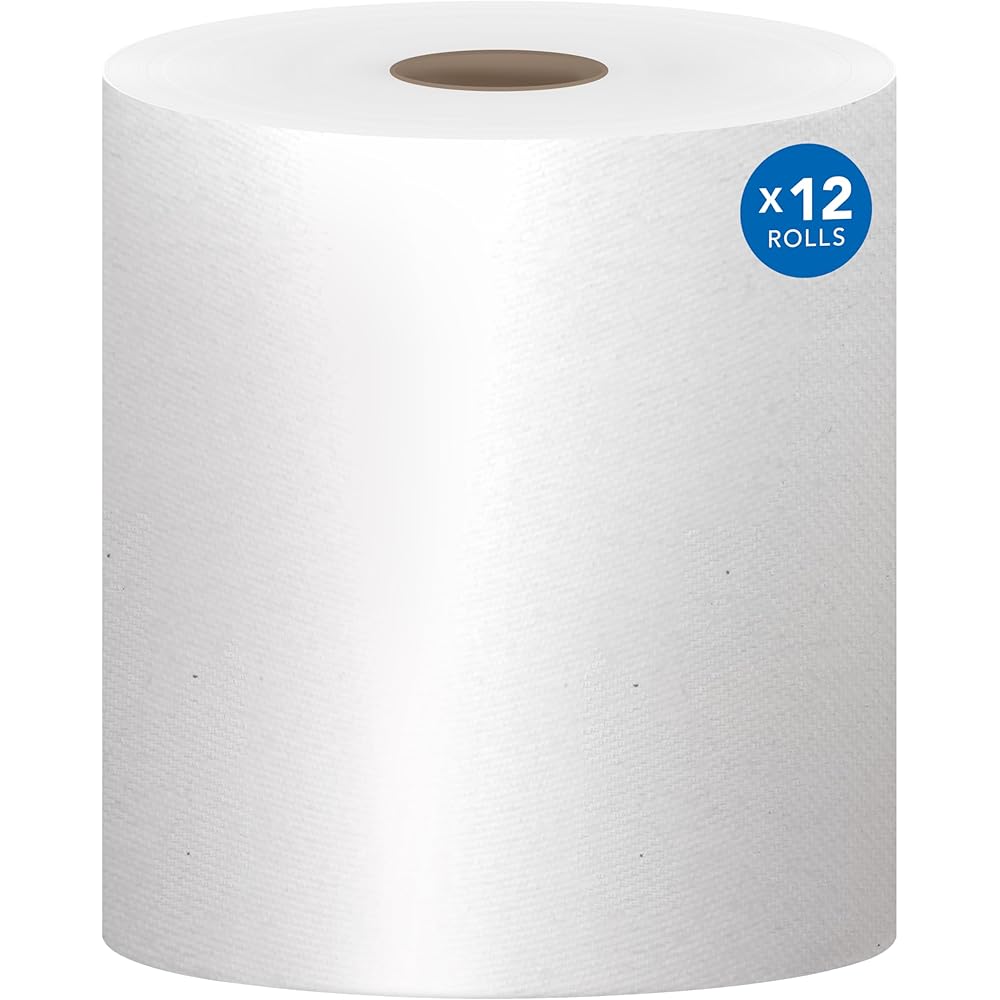 Scott Professional Essential Universal High-Capacity Hard Roll Paper Towels, Bulk (01000), Hardwound 1.5' Core, Absorbency Pockets, White (12 Rolls at 1,000' Each, 12,000'/Case): Paper Towels: Industrial & Scientific