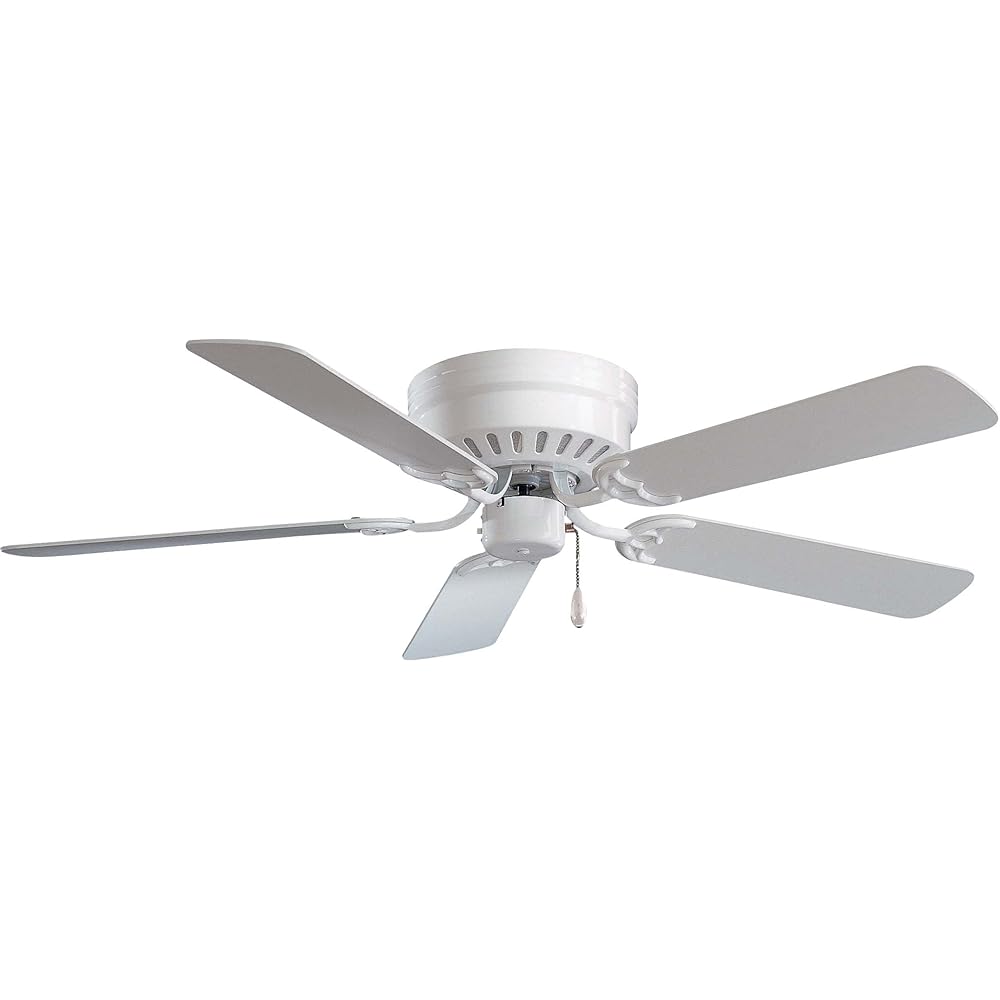 Minka-Aire F565-WH Mesa 52 Inch Flush Mount Low Profile Ceiling Fan in White Finish - Flush Mount Ceiling Fan -