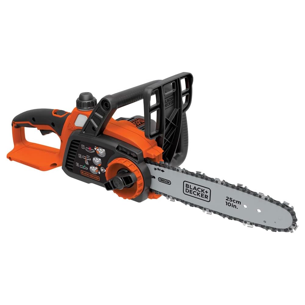 : BLACK+DECKER 20V MAX* Cordless Chainsaw, 10-Inch, Tool Only (LCS1020B) : Patio, Lawn & Garden