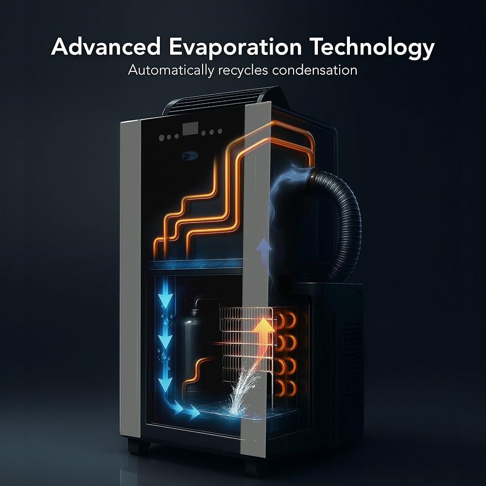 Whynter Portable Air Conditioner 14,000 BTU with Dual Hose Dehumidifier & Cooling Fan for 500 Sq Ft Rooms, Includes AC Unit Window Kit, ARC-14S (9,500 SACC) : Home & Kitchen