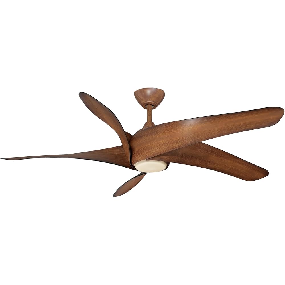 MINKA-AIRE F905L-DK Artemis XL5 62 Inch Ceiling Fan with LED Light and DC Motor in Distressed Koa Finish : Tools & Home Improvement