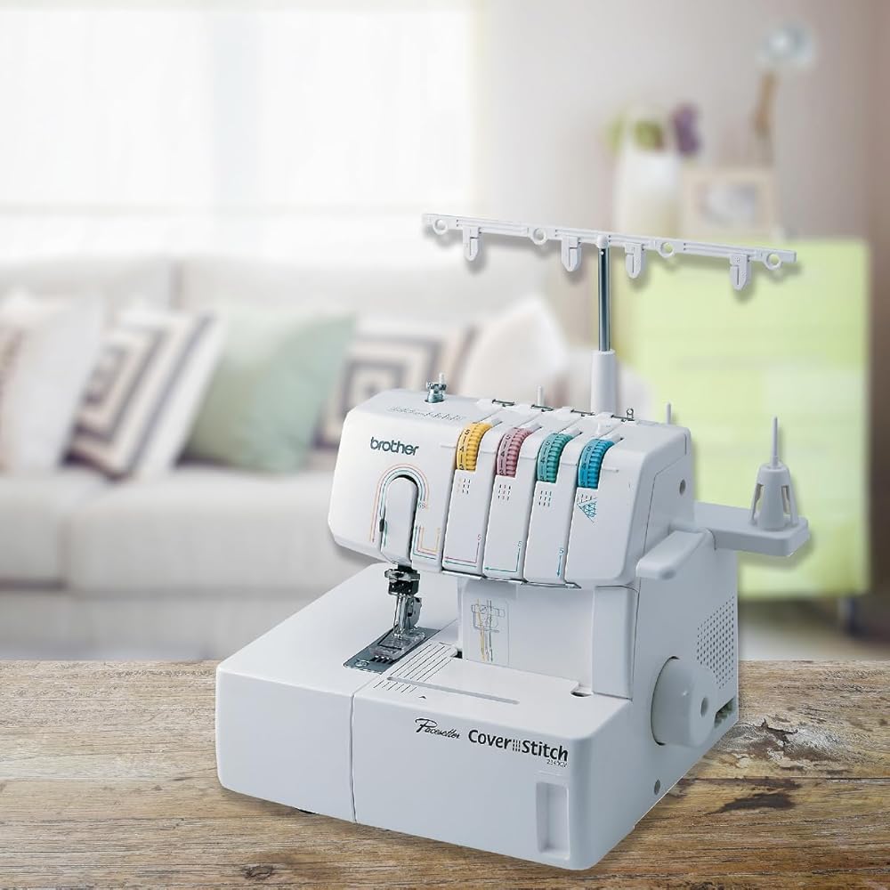 Brother Coverstitch Serger, 2340CV, Sturdy Metal Frame, 1,100 Stitches Per Minute, Trim Trap, Included Snap-on Presser Feet