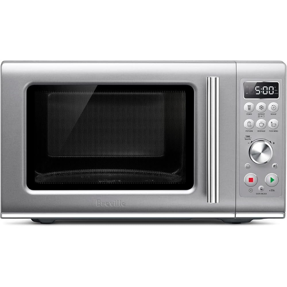 Breville BMO650SIL Compact Wave Soft Close Countertop Microwave Oven, Silver: Home & Kitchen