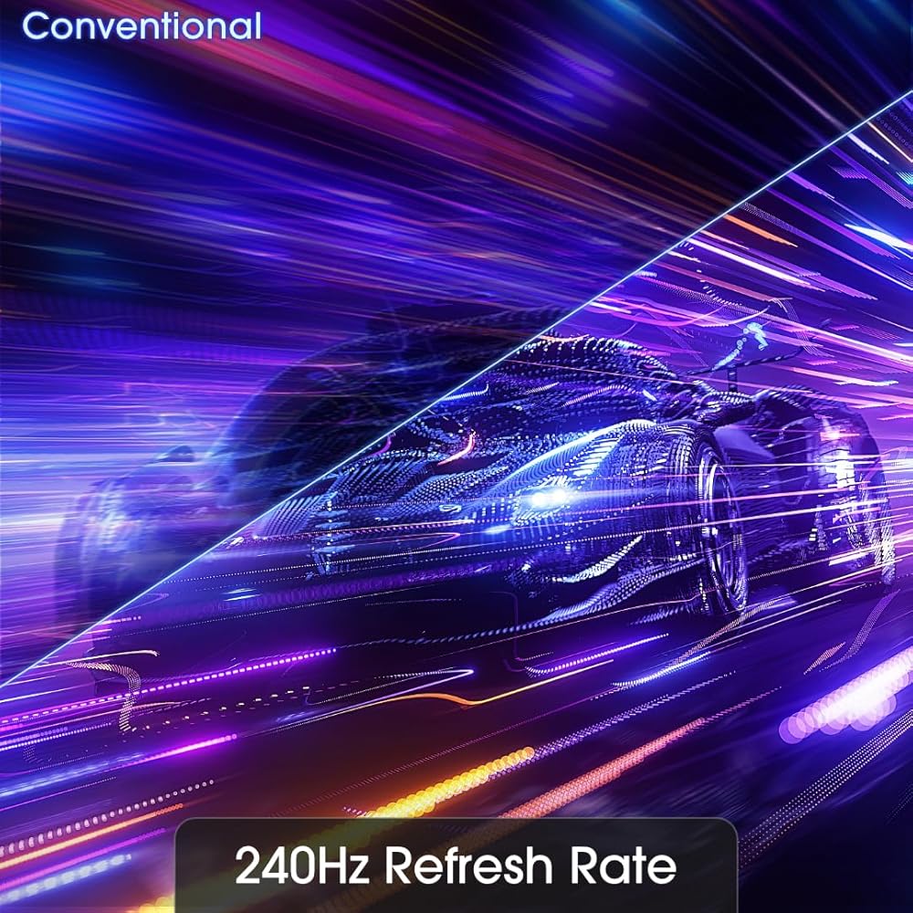 Sceptre Curved 24.5-inch Gaming Monitor up to 240Hz 1080p R1500 1ms DisplayPort x2 HDMI x2 Blue Light Shift Build-in Speakers, Machine Black 2023 (C255B-FWT240) : Electronics