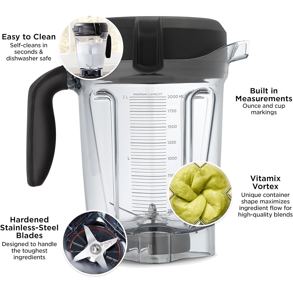 Vitamix Container, 64oz. Low-Profile, Clear : Home & Kitchen