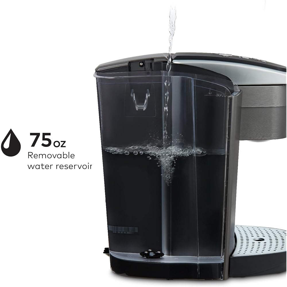 Keurig K-Elite Single Serve K-Cup Pod Coffee Maker, with Strength and Temperature Control, Iced Coffee Capability, 8 to 12oz Brew Size, Programmable, Brushed Slate: Home & Kitchen