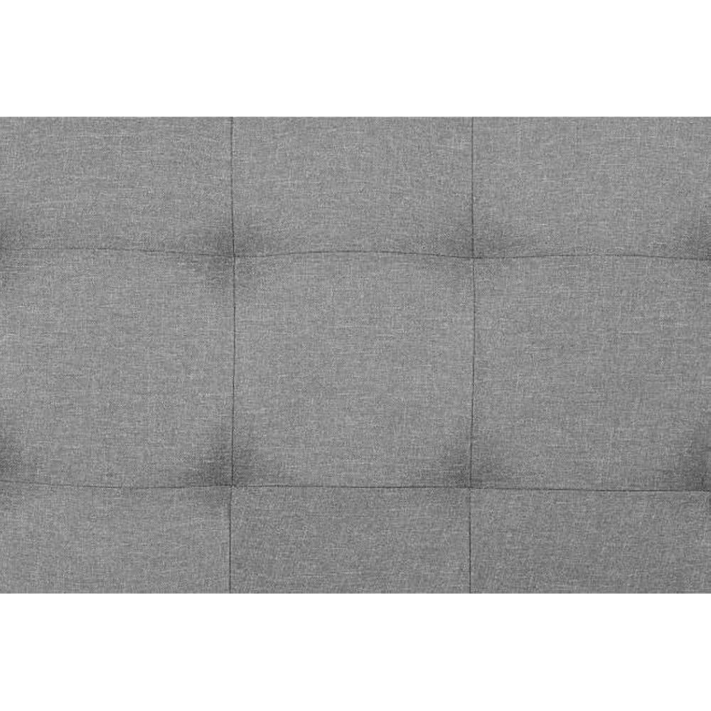 - Amazon Basics Faux Linen Upholstered Tufted Headboard with Adjustable Height, King, Gray