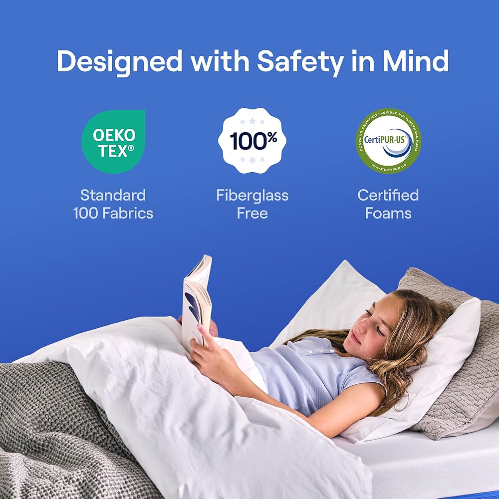 Nectar Kids Twin Mattress 8” - 2-Sided Design for Growing Children - Machine Washable Cooling Cover - Pressure Relieving Memory Foam - Fiberglass Free - 365 Night Trial : Home & Kitchen