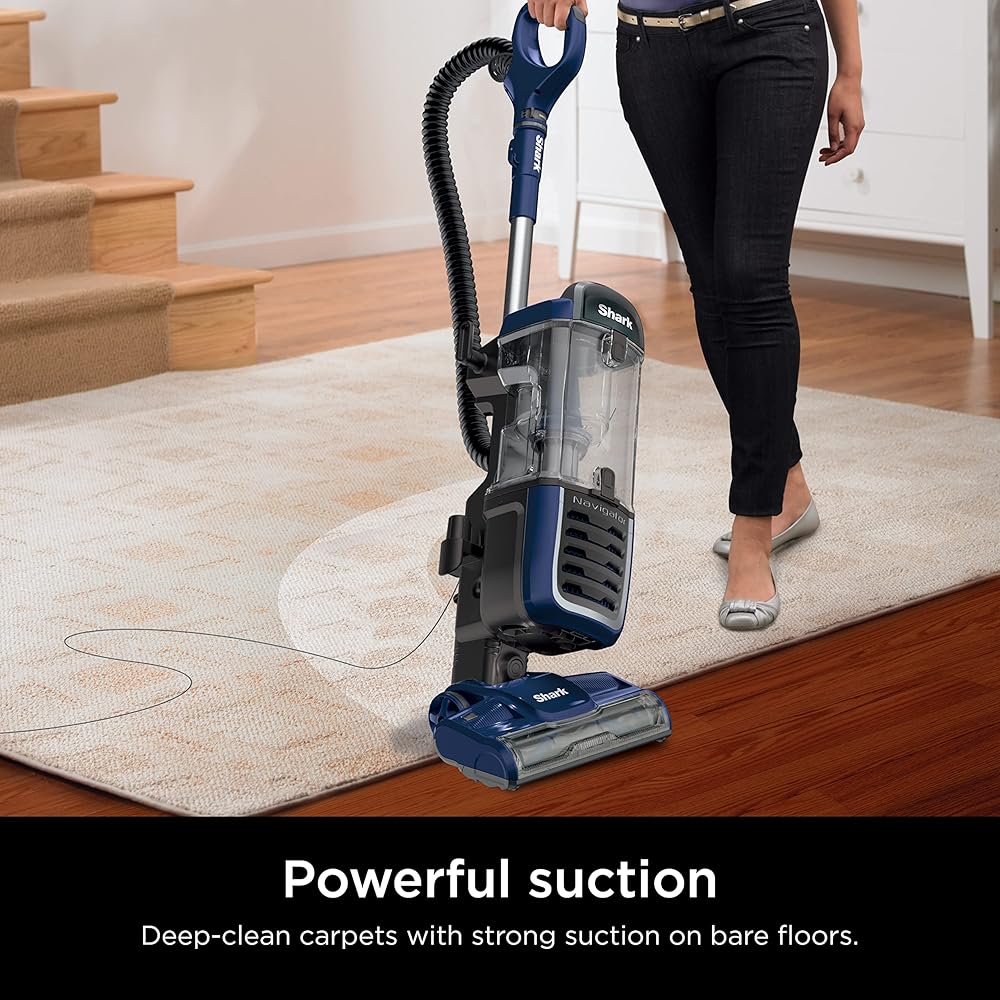 Shark NV151 Navigator Swivel Pro Complete Upright Vacuum with HEPA Filtration, Swivel Steering, Pet Power Brush, Crevice Tool & Upholstery Tool, for Pet Hair & Multi-Surface Cleaning, Navy : Home & Kitchen