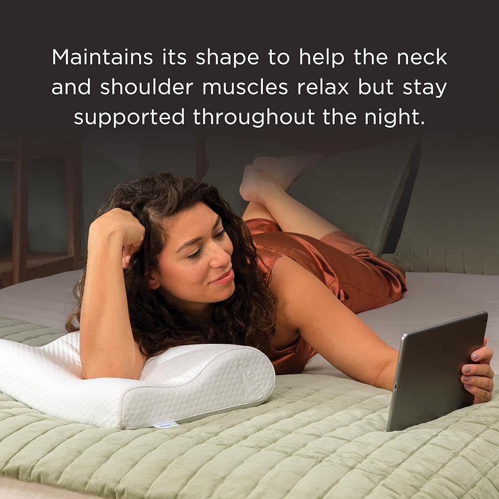 Tempur-Pedic TEMPUR-Ergo Neck Pillow, Medium Profile, White : Home & Kitchen