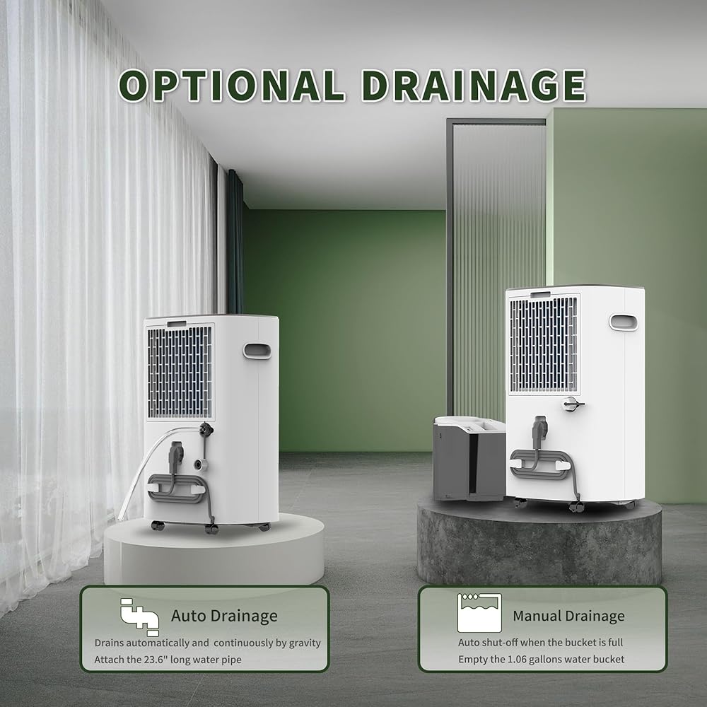 - Shinco 86 Pints Dehumidifier for Home and Basements, 5000 Sq.Ft Dehumidifiers with Drain Hose, Auto or Manual Drainage, Auto Defrost, Quietly Remove Moisture, Intelligent Humidity Control, 24HR Timer