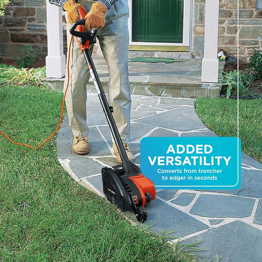 : BLACK+DECKER 12 Amp 2-in-1 Landscape Edger and Trencher, (LE760FF) : Patio, Lawn & Garden