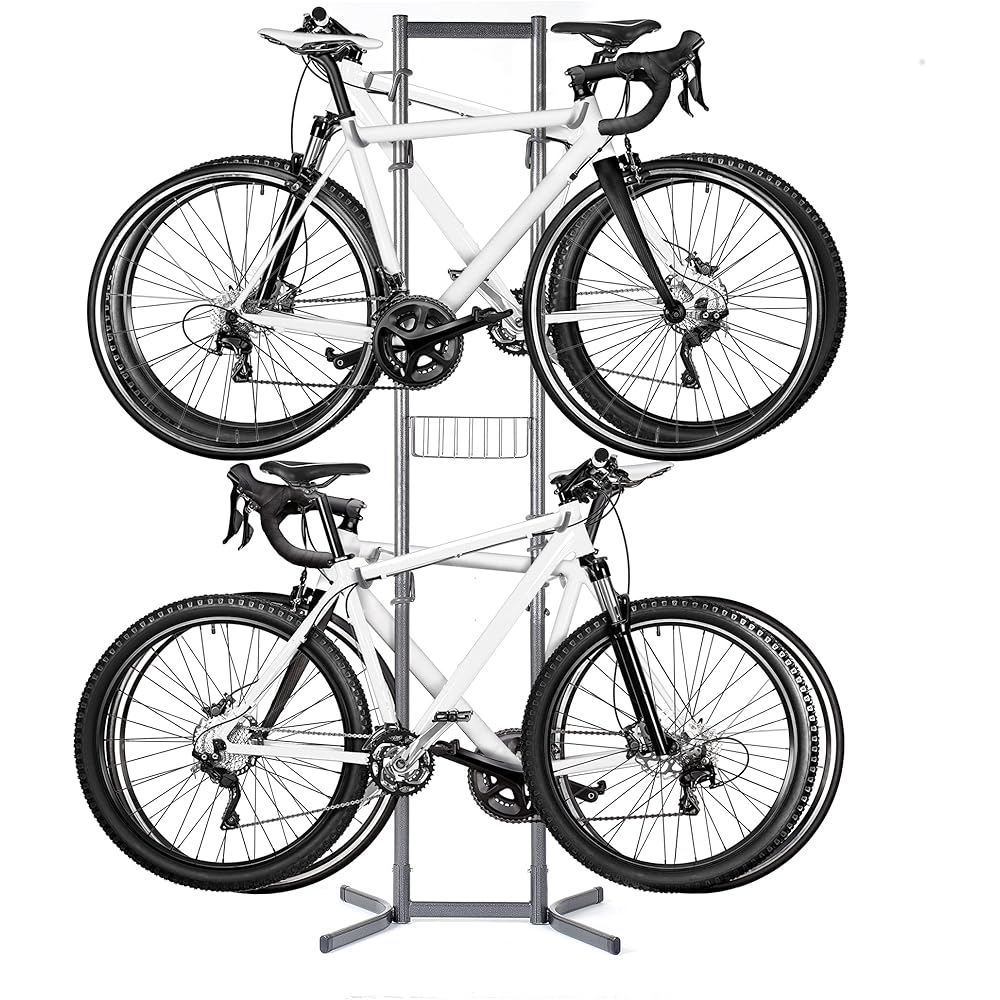 Standing Bike Rack by Delta Cycle - Tool-Free Adjustable Bike Floor Stand for Mountain, Fat Tire, Road Bikes, Freestanding Bike Stand for Garage Parking : Tools & Home Improvement
