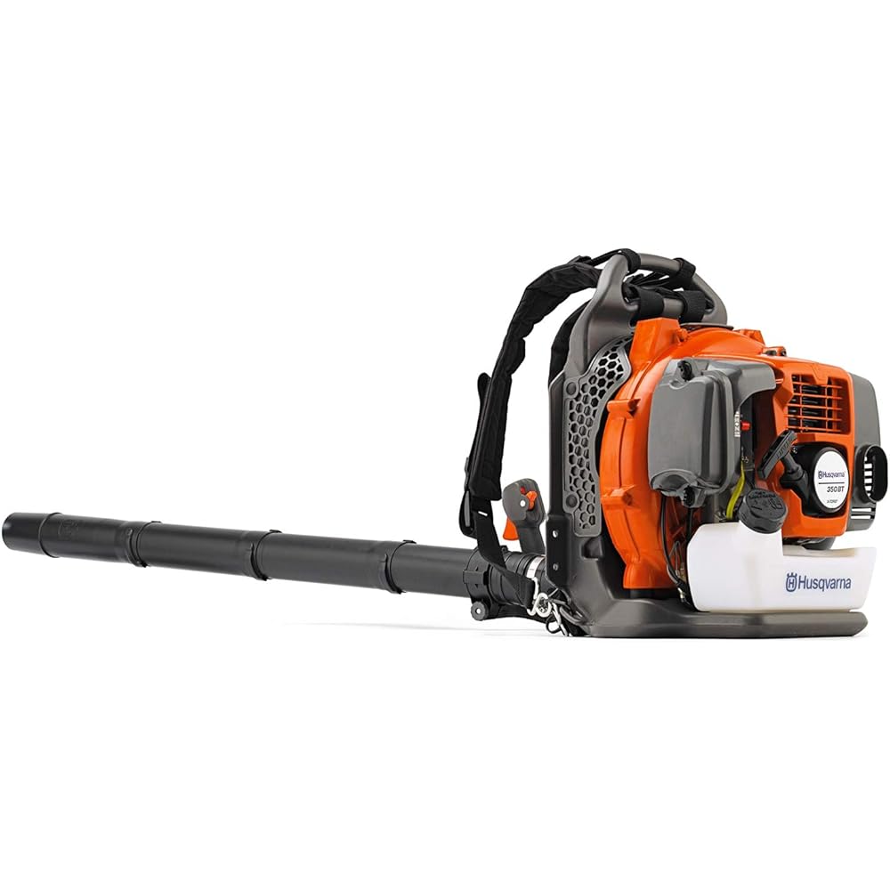 Husqvarna 350BT Gas Leaf Blower, 50.2-cc 2.1-HP 2-Cycle Backpack Leaf Blower with 692-CFM, 180-MPH, 21-N Powerful Clearing Performance and Ergonomic Harness System, Gifts for dad : Patio, Lawn & Garden