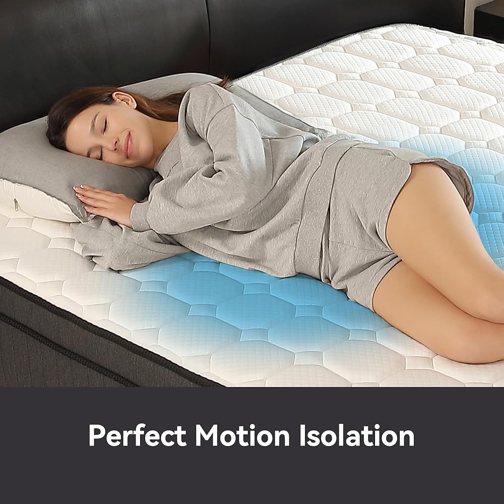 Queen Mattress in a Box, 10 Inch Hybrid Individually Wrapped Pocket Coils, Fiberglass Free Breathable Mattress Queen Size for Pressure Relief, CertiPUR-US, 100-Night Trail : Home & Kitchen