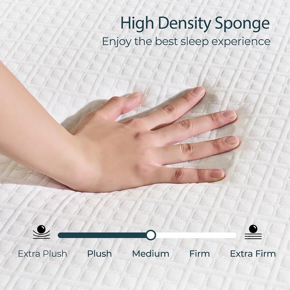 Rolanstar Full Size Mattress, 6 Inch Gel Memory Foam Mattress in a Box, Gel Infused, Fiberglass Free, Medium Firm Mattresses, CertiPUR-US Certified, Breathable & Pressure Relief, White : Home & Kitchen