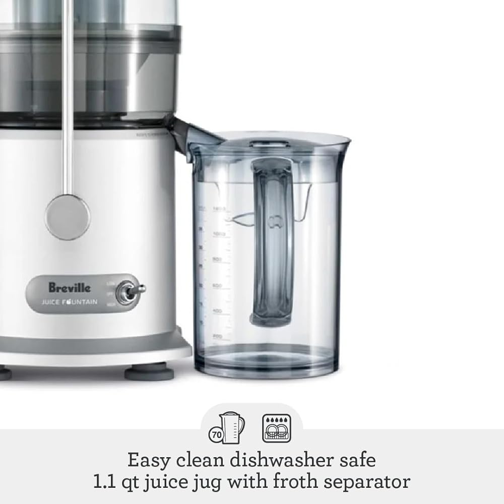 Breville Juice Fountain Plus JE98XL, Silver: Electric Centrifugal Juicers: Home & Kitchen