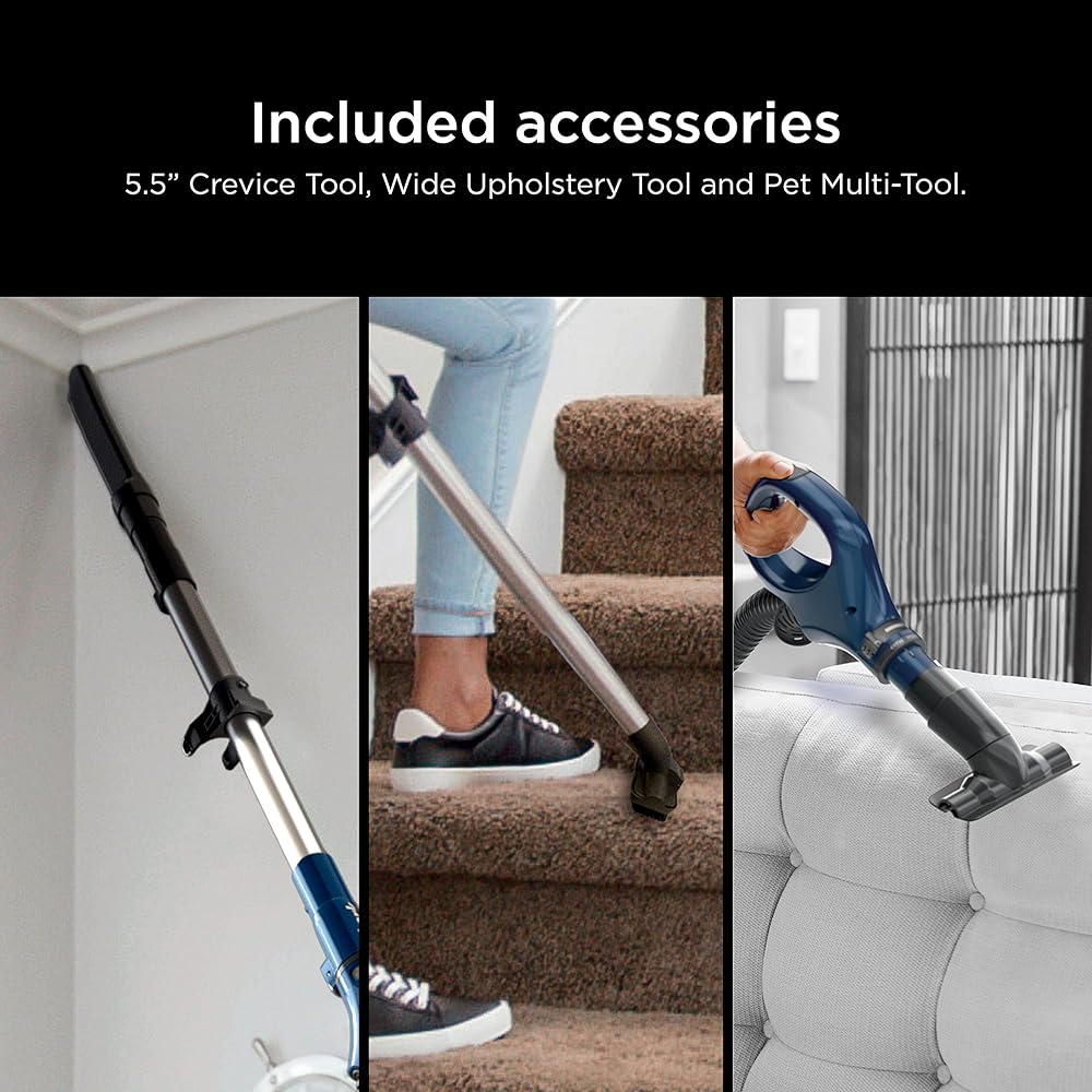 Shark NV151 Navigator Swivel Pro Complete Upright Vacuum with HEPA Filtration, Swivel Steering, Pet Power Brush, Crevice Tool & Upholstery Tool, for Pet Hair & Multi-Surface Cleaning, Navy : Home & Kitchen