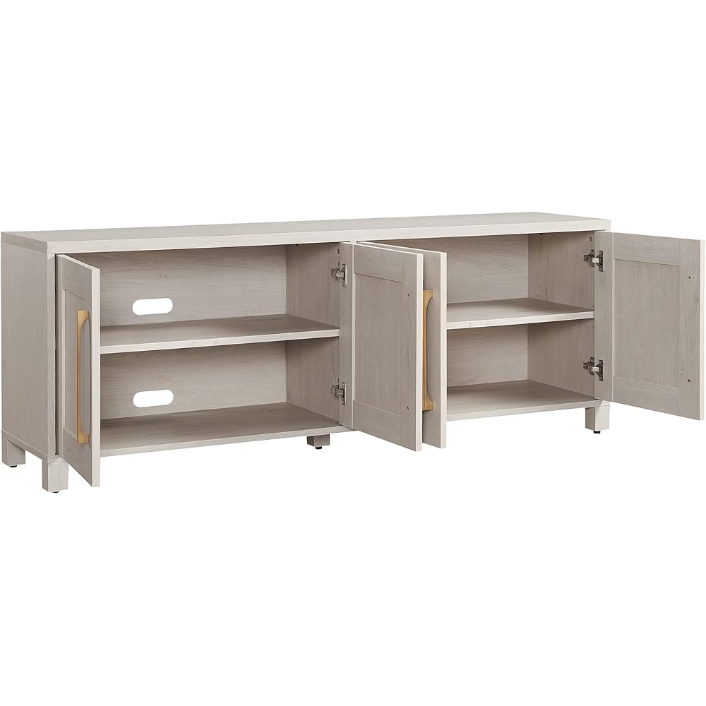 Henn&Hart Rectangular TV Stand for TV's up to 80