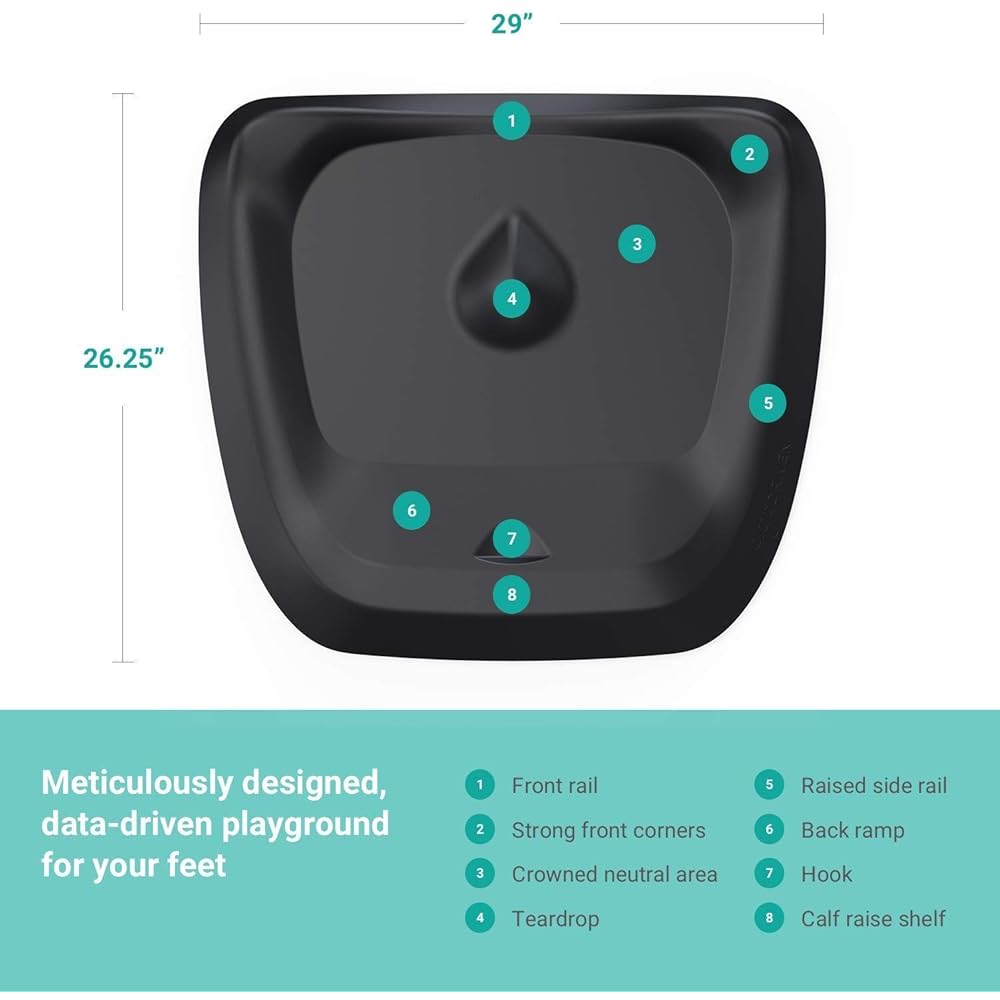 Topo Comfort Mat by Ergodriven | The Original Not-Flat Anti-Fatigue Standing Desk Mat with Calculated Terrain | Accessories | Obsidian Black : Home & Kitchen